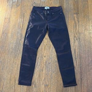 Paige Denim Waxed Purple Denim Skinny Jeans  size 27